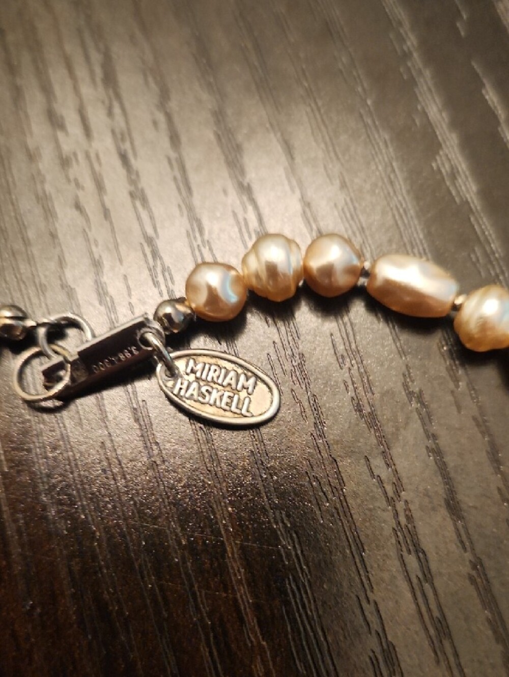 Miriam Haskell Champagne Costume Pearl Choker - Picture 3 of 6